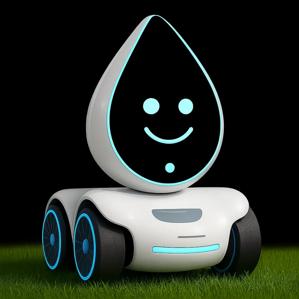 Robogation Subsurface Irrigation Robot on Green Grass