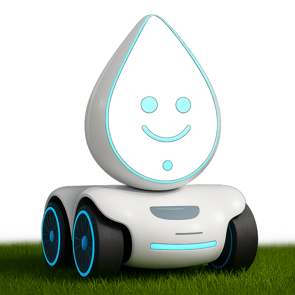 Robogation Subsurface Irrigation Robot on Green Grass